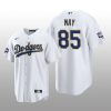 LA Dodgers 2021 Gold Program Dustin May White Gold Replica Jersey