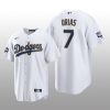 LA Dodgers 2021 Gold Program Julio Urias White Gold Replica Jersey