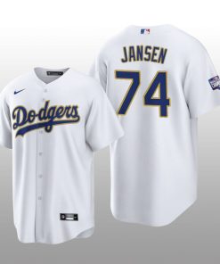 LA Dodgers 2021 Gold Program Kenley Jansen White Gold Replica Jersey
