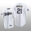 LA Dodgers 2021 Gold Program Walker Buehler White Gold Replica Jersey