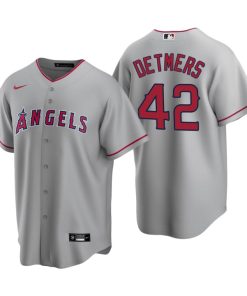 Los Angeles Angels Reid Detmers Gray 2020 MLB Draft Road Replica Jersey