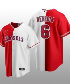 Los Angeles Angels Split Jersey Anthony Rendon Red-White Replica