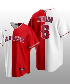 Los Angeles Angels Split Jersey Anthony Rendon White-Red Replica