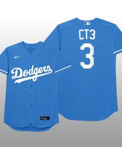 Los Angeles Dodgers Chris Taylor 2021 MLB Players Weekend Nickname Blue Jersey