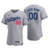 Los Angeles Dodgers Custom Gray 2020 Alternate Authentic Patch Jersey
