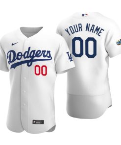Los Angeles Dodgers Custom White 2020 Home Authentic Patch Jersey