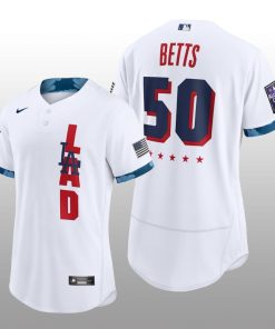 Los Angeles Dodgers Mookie Betts 2021 MLB All-Star Game Authentic White Jersey