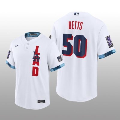 Los Angeles Dodgers Mookie Betts MLB All-Star Game Replica White Jersey