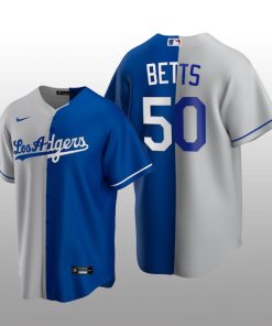 Los Angeles Dodgers Replica Jersey Gray-Royal Split Mookie Betts