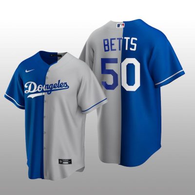 Los Angeles Dodgers Replica Jersey Royal-Gray Split Mookie Betts