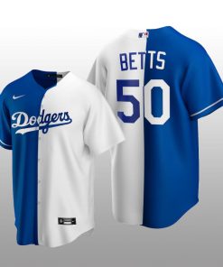 Los Angeles Dodgers Replica Jersey Royal-White Split Mookie Betts