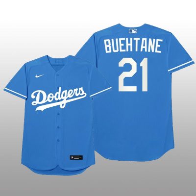 Los Angeles Dodgers Walker Buehler MLB Players Weekend Nickname Blue Jersey