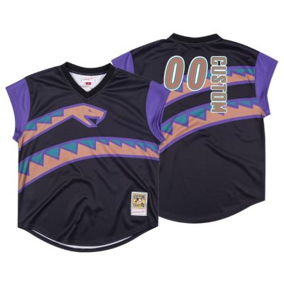Men Arizona Diamondbacks Black 1999 Turn Ahead The Clock Custom Jersey