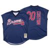 Men Atlanta Braves Navy 1999 Turn Ahead The Clock Custom Jersey