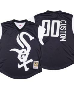 Men Chicago White Sox Black 1999 Turn Ahead The Clock Custom Jersey