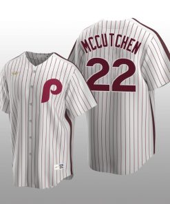 Men's Andrew McCutchen Philadelphia Phillies White Home Cooperstown Collection Jersey