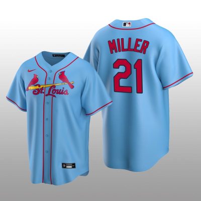 Men's Andrew Miller St. Louis Cardinals Light Blue Alternate 2020 Replica Jersey