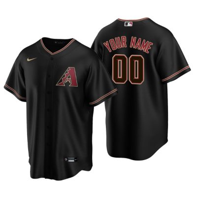 Men's Arizona Diamondbacks Black Replica 2020 Alternate Custom Jersey
