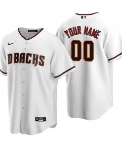 Men's Arizona Diamondbacks White Home Replica Custom Jersey