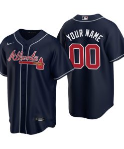 Men's Atlanta Braves Navy Replica 2020 Alternate Custom Jersey