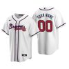 Men's Atlanta Braves White Replica 2020 Home Custom Jersey