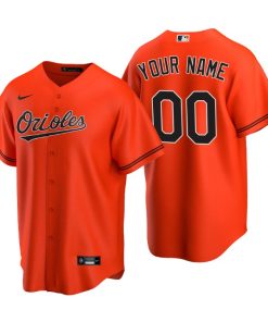 MLB Baltimore Orioles Orange Replica 2020 Alternate Custom Jersey