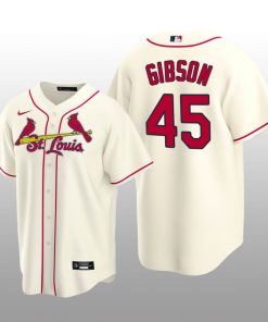 Men's Bob Gibson St. Louis Cardinals Cream Alternate 2020 Replica Jersey