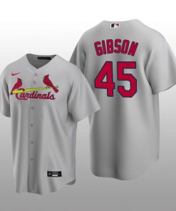 Men's Bob Gibson St. Louis Cardinals Grey Road 2020 Replica Jersey