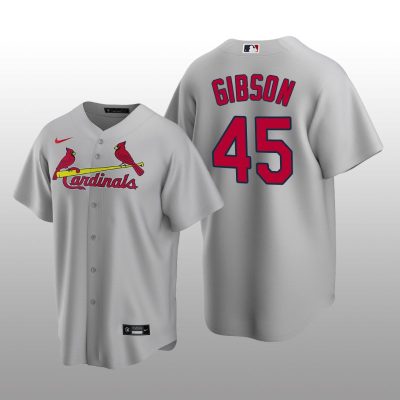 Men's Bob Gibson St. Louis Cardinals Grey Road 2020 Replica Jersey
