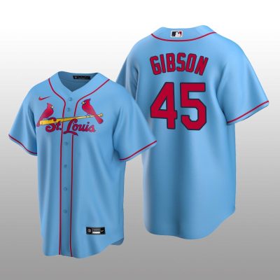Men's Bob Gibson St. Louis Cardinals Light Blue Alternate 2020 Replica Jersey