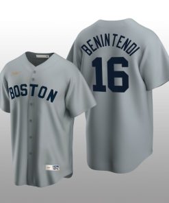 Men's Boston Red Sox Andrew Benintendi Gray Cooperstown Collection Road Jersey