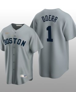 Men's Boston Red Sox Bobby Doerr Gray Cooperstown Collection Road Jersey
