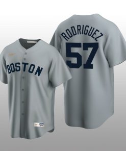Men's Boston Red Sox Eduardo Rodriguez Gray Cooperstown Collection Road Jersey