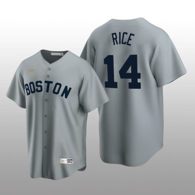 Men's Boston Red Sox Jim Rice Gray Cooperstown Collection Road Jersey
