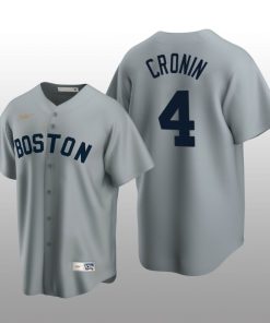 Men's Boston Red Sox Joe Cronin Gray Cooperstown Collection Road Jersey