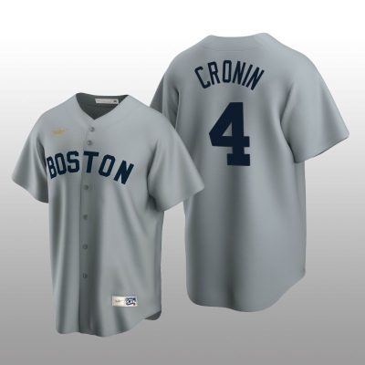 Men's Boston Red Sox Joe Cronin Gray Cooperstown Collection Road Jersey