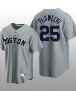 Men's Boston Red Sox Kevin Plawecki Gray Cooperstown Collection Road Jersey