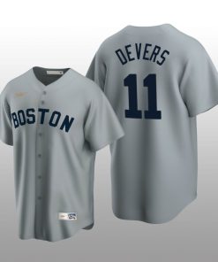 Men's Boston Red Sox Rafael Devers Gray Cooperstown Collection Road Jersey