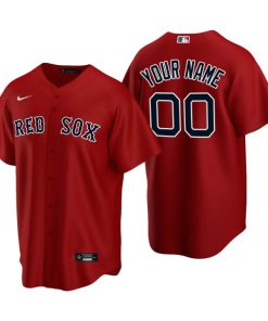 Men's Boston Red Sox Red Replica 2020 Alternate Custom Jersey