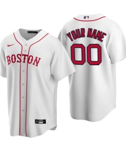 Men's Boston Red Sox White Replica 2020 Alternate Custom Jersey
