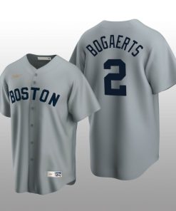 Men's Boston Red Sox Xander Bogaerts Gray Cooperstown Collection Road Jersey
