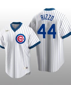 Men's Chicago Cubs Anthony Rizzo White Home Cooperstown Collection Player Jersey