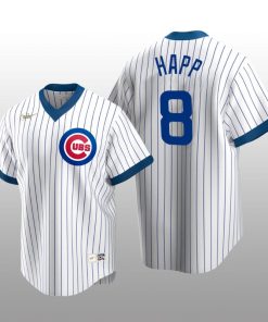 Men's Chicago Cubs Ian Happ White Home Cooperstown Collection Player Jersey
