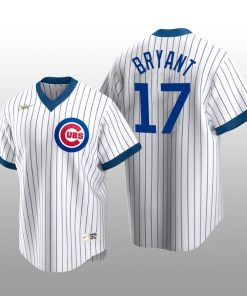 Men's Chicago Cubs Kris Bryant White Home Cooperstown Collection Player Jersey