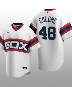 Men's Chicago White Sox Alex Colome White Cooperstown Collection Home Jersey
