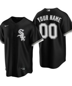 Men's Chicago White Sox Black Replica 2020 Alternate Custom Jersey