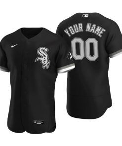 Men's Chicago White Sox Custom Black Authentic 2020 Alternate Jersey