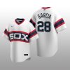 Men's Chicago White Sox Leury Garcia White Cooperstown Collection Home Jersey