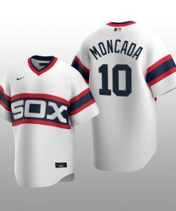 Men's Chicago White Sox Yoan Moncada White Cooperstown Collection Home Jersey