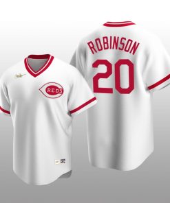 Men's Cincinnati Reds Frank Robinson White Cooperstown Collection Home Jersey